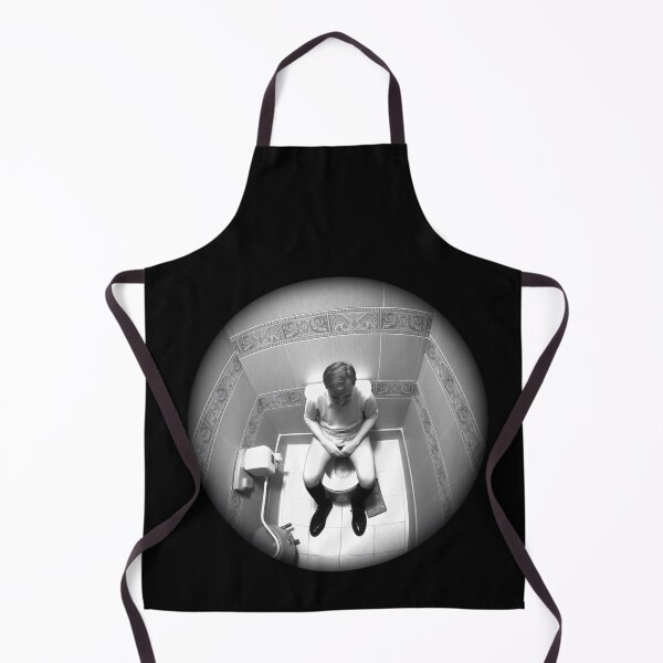 Item preview, Man Spied on While Sitting on Toilet – Funny Bathroom Illustration designed and sold by Hungry-Murphy.