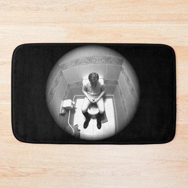 Item preview, Man Spied on While Sitting on Toilet – Funny Bathroom Illustration designed and sold by Hungry-Murphy.