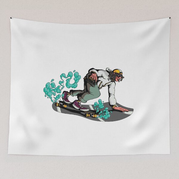 Item preview, Man Longboarding Illustration | Cool Skateboarding Design designed and sold by TurtleDojo.