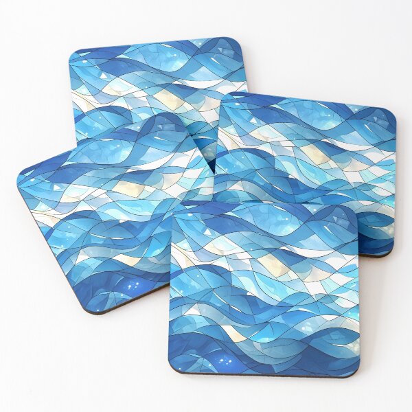 Item preview, Stained Glass of Ocean Waves designed and sold by Cozirlax.
