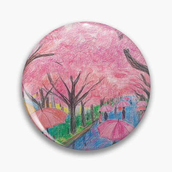 Item preview, Cherry Blossom Rainwalk - Crayon Art designed and sold by myfavoritesm4.