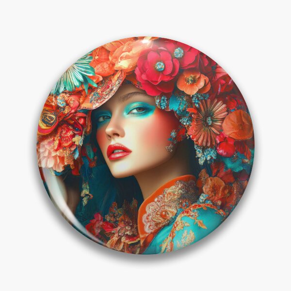 Item preview, The Flower Woman Covered In Colorful Flowers designed and sold by Store With Cool Stuff.
