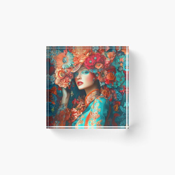 Item preview, The Flower Woman Covered In Colorful Flowers designed and sold by Store With Cool Stuff.