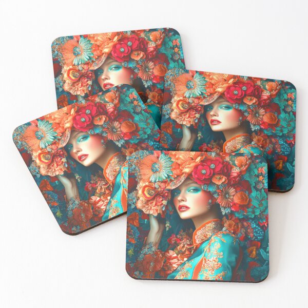 Item preview, The Flower Woman Covered In Colorful Flowers designed and sold by Store With Cool Stuff.