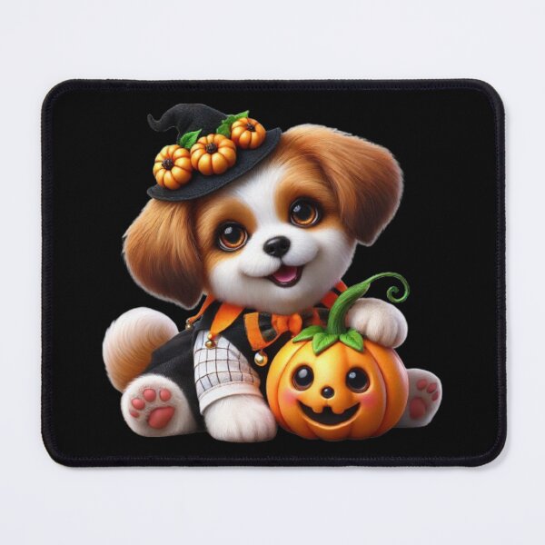 Item preview, The witch puppy and his accomplice pumpkin designed and sold by AmigosFurEver.