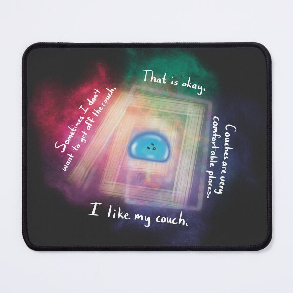 Item preview, Blob that Doesn't Want to Get Off the Couch - Black Background designed and sold by s-and-t-studios.