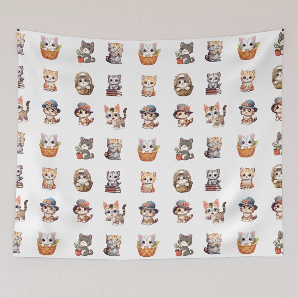 Item preview, Cute Kawaii Cat Sticker Set designed and sold by OutLoudDesigns.