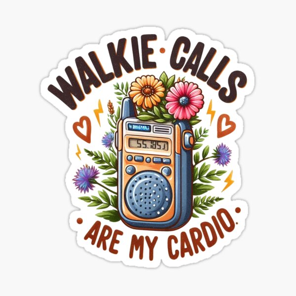 Aperçu de l'œuvre Les appels walkie sont mon cardio créée et vendue par vectcd.