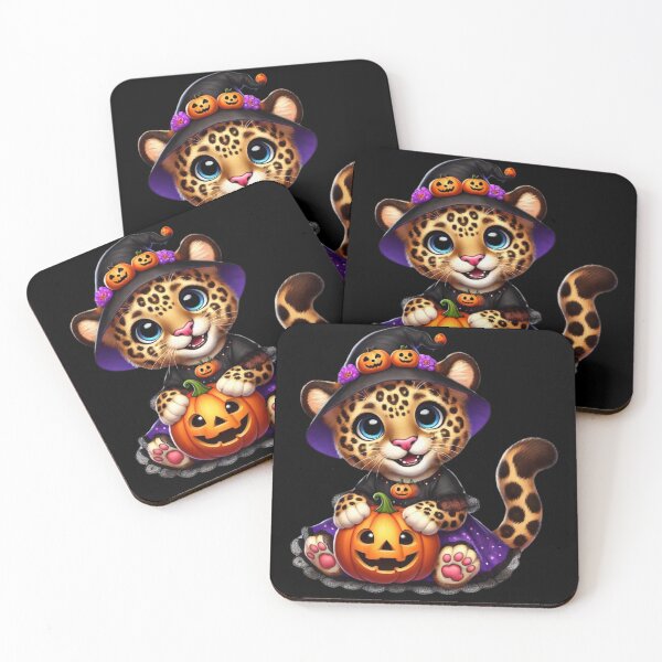 Item preview, The mischievous leopard and his fairy pumpkin designed and sold by AmigosFurEver.