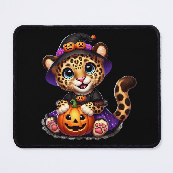 Item preview, The mischievous leopard and his fairy pumpkin designed and sold by AmigosFurEver.