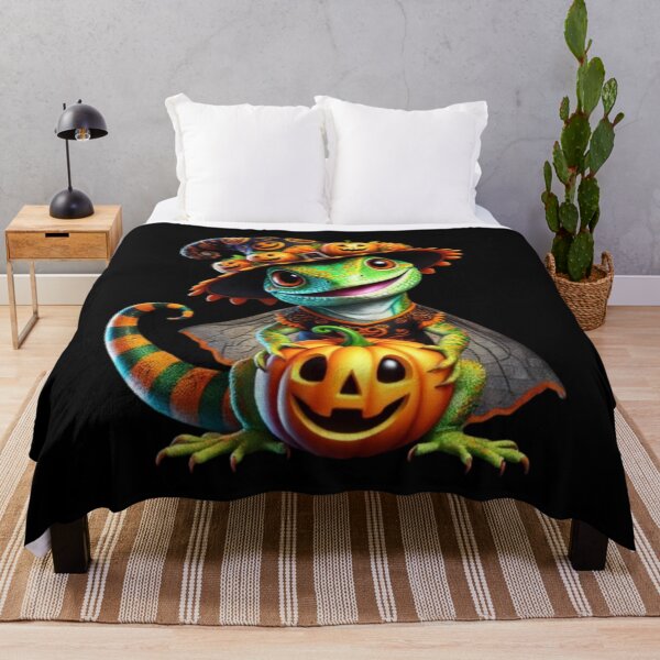 Item preview, The Mystical Lizard and His Bewitched Pumpkins designed and sold by AmigosFurEver.