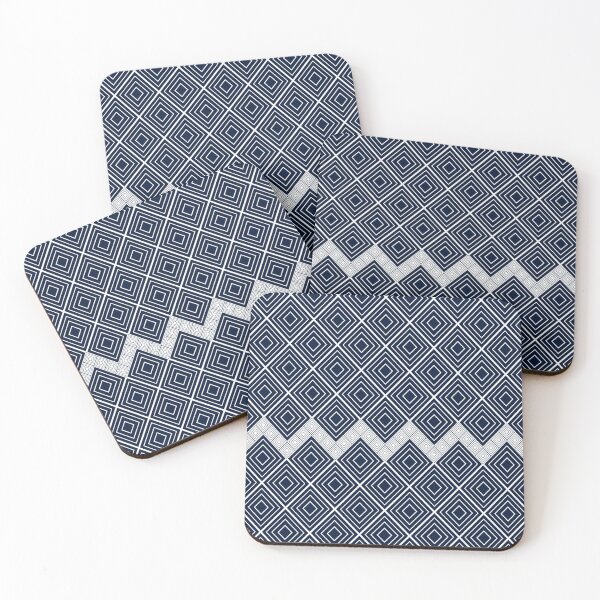 Item preview, Dark blue with white striped on ethnic modern pattern designed and sold by _Patternique_.