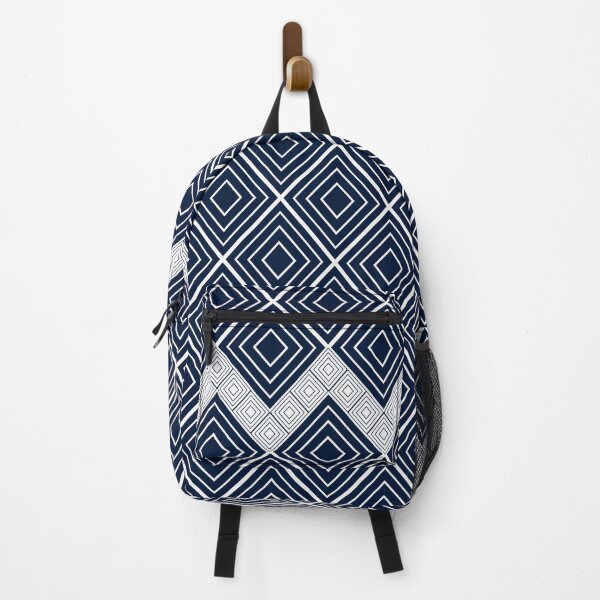Item preview, Dark blue with white striped on ethnic modern pattern designed and sold by _Patternique_.