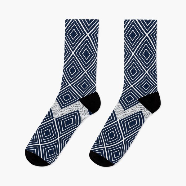 Item preview, Dark blue with white striped on ethnic modern pattern designed and sold by _Patternique_.