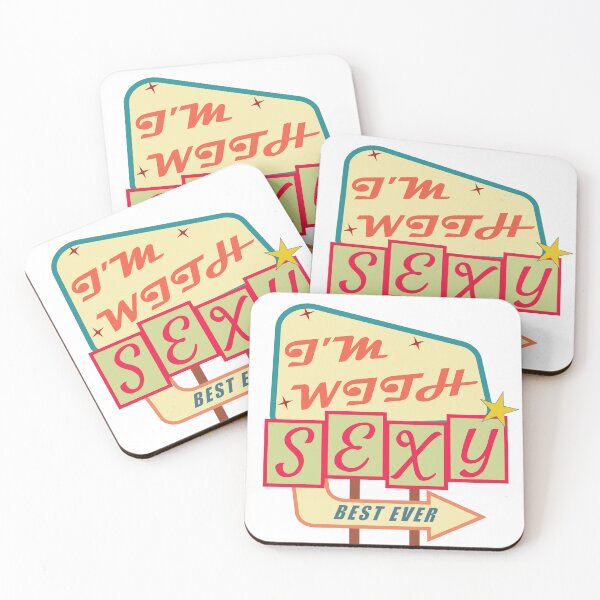 Item preview, "I'm With Sexy, Best Ever" 1950s Vintage Sign Design designed and sold by Trace XIII.