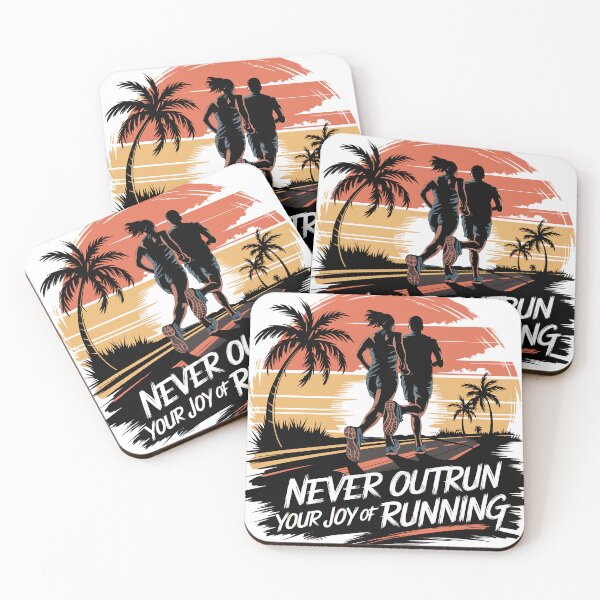 Item preview, Never Outrun Your Joy of Running | Couples Fitness Motivation Design designed and sold by waterloop.