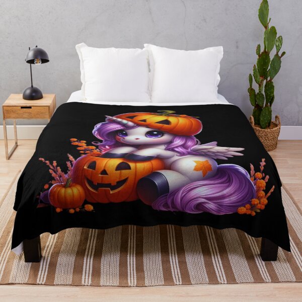 Item preview, The dreamy unicorn and her magic pumpkin designed and sold by AmigosFurEver.