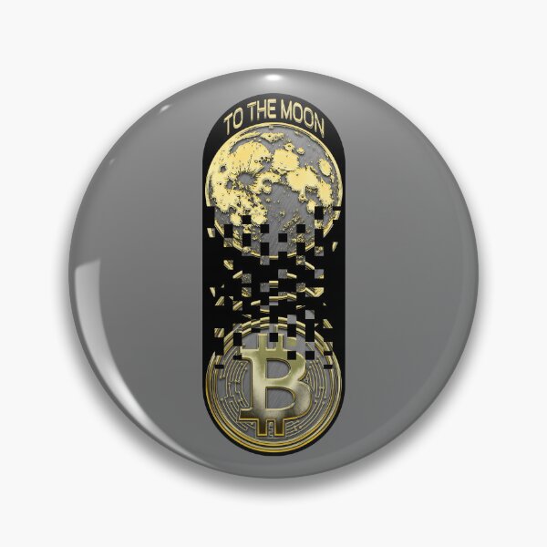 Item preview, Golden Bitcoin to the Moon Cryptocurrency Design designed and sold by andabelart.
