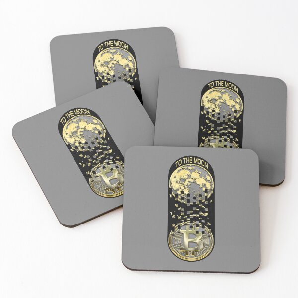 Item preview, Golden Bitcoin to the Moon Cryptocurrency Design designed and sold by andabelart.