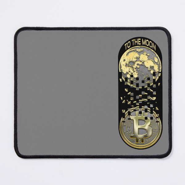 Item preview, Golden Bitcoin to the Moon Cryptocurrency Design designed and sold by andabelart.