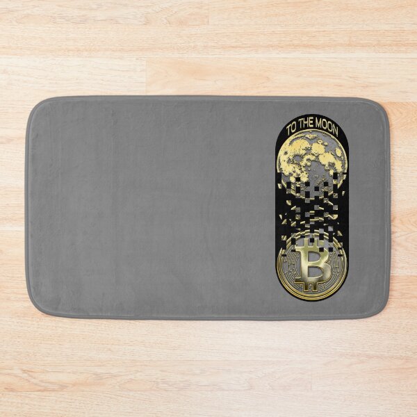 Item preview, Golden Bitcoin to the Moon Cryptocurrency Design designed and sold by andabelart.