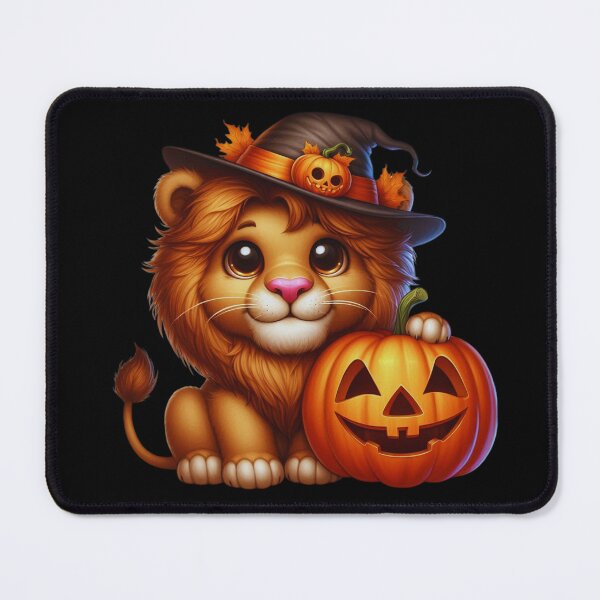 Item preview, The brave lion cub and his enchanted pumpkin designed and sold by AmigosFurEver.
