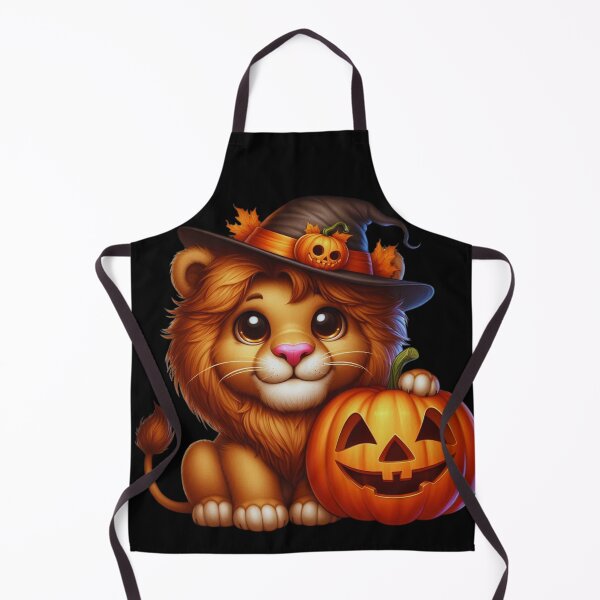 Item preview, The brave lion cub and his enchanted pumpkin designed and sold by AmigoVerse.