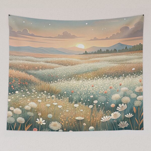 Item preview, aesthetic whimsical pastel daisy flower garden meadow designed and sold by rlav123.