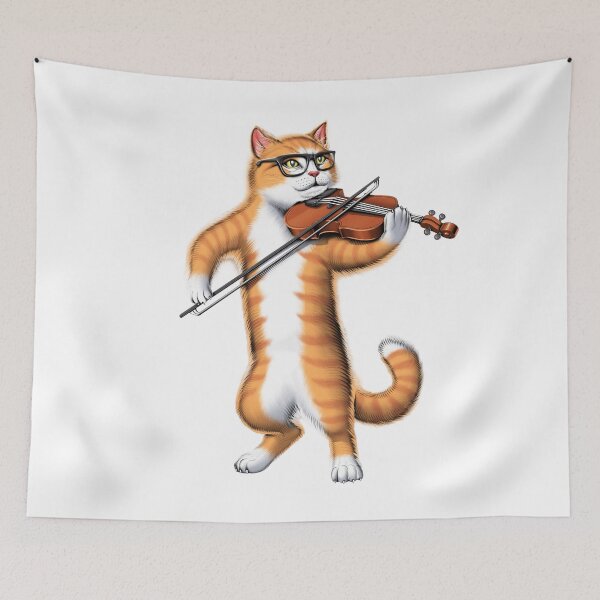 Item preview, Cat Playing Violin designed and sold by underheaven.