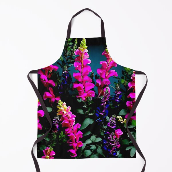 Item preview, A moody night garden scene featuring snapdragons designed and sold by Tchoice.