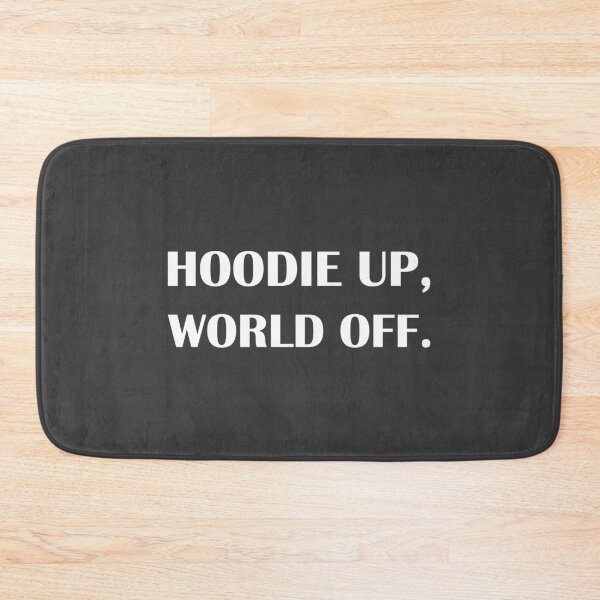 Item preview, Hoodie Up, World Off. / Introvert Joke Funny T-Shirt Label designed and sold by introvertvibes.