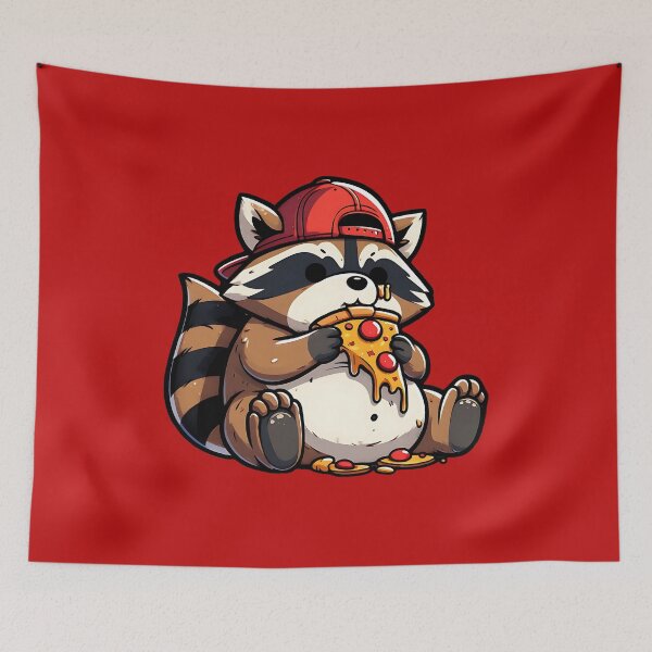 Item preview, RACCOON EATING PIZZA 2  designed and sold by justyna-s28.