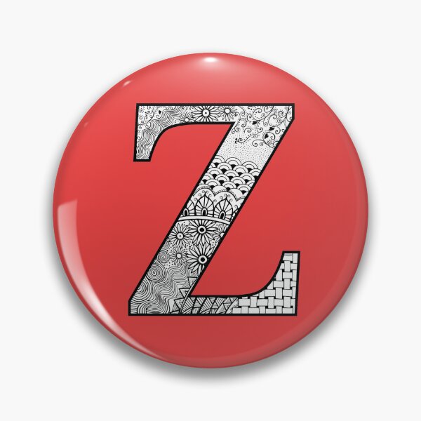 Item preview, Z - Initial, monogram. From hand drawn Zentangle doodle design designed and sold by Sideofthehill.