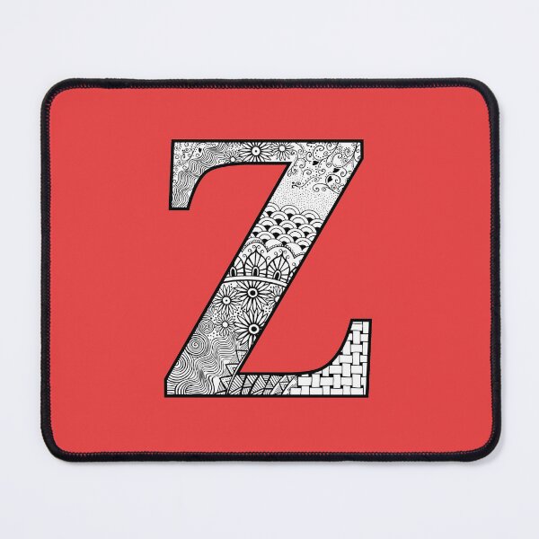 Item preview, Z - Initial, monogram. From hand drawn Zentangle doodle design designed and sold by Sideofthehill.