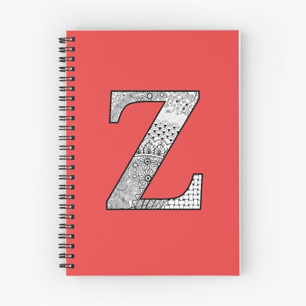 Item preview, Z - Initial, monogram. From hand drawn Zentangle doodle design designed and sold by Sideofthehill.