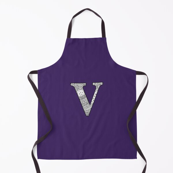 Item preview, V - Initial, monogram. From hand drawn Zentangle doodle design designed and sold by Sideofthehill.