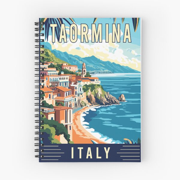 Item preview, Experience the Enchanting Beauty of Taormina in Italy - Vintage Travel Art designed and sold by turtlestart.