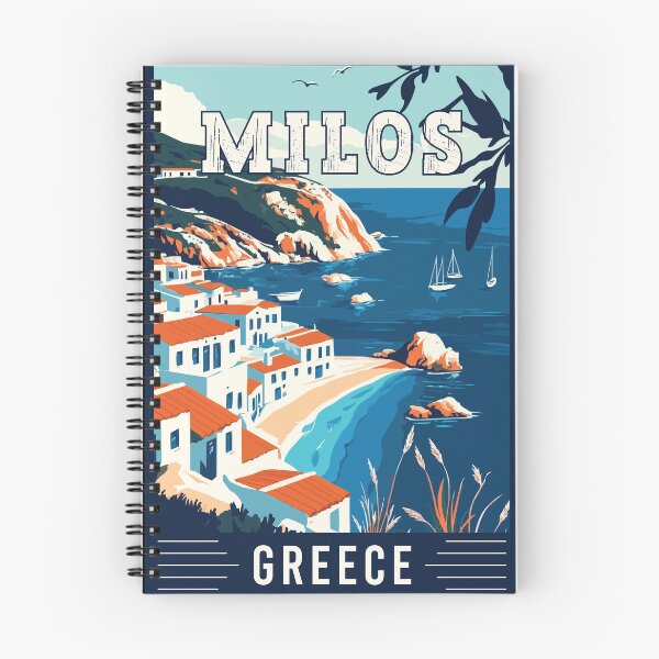 Item preview, Discover the Breathtaking Beauty of Milos in Greece - Vintage Travel Art designed and sold by turtlestart.