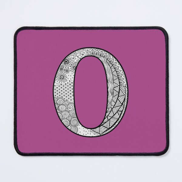 Item preview, O - Initial, monogram. From hand drawn Zentangle doodle design designed and sold by Sideofthehill.