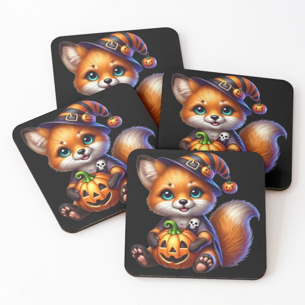Item preview, The mischievous fox and his enchanted pumpkin designed and sold by AmigosFurEver.