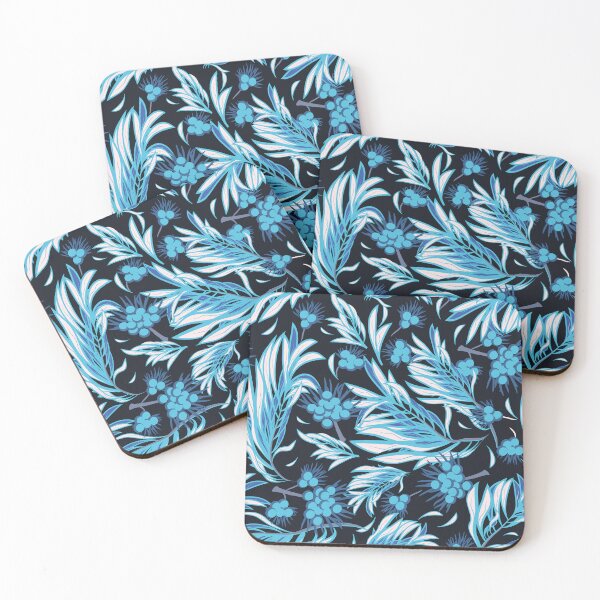 Item preview, Palm Branch, Blue on black background version designed and sold by Alex  Blud.