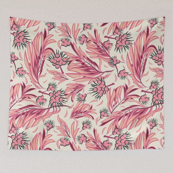 Item preview, Palm Branch, Coral on cream background designed and sold by Alex  Blud.