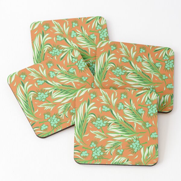 Item preview, Palm Branch, Green on orange background designed and sold by Alex  Blud.