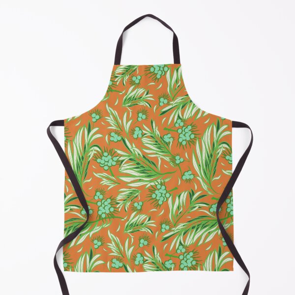 Item preview, Palm Branch, Green on orange background designed and sold by Alex Blud.