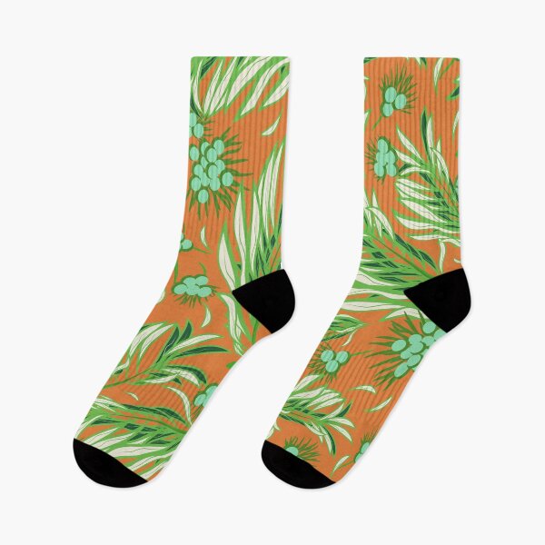 Item preview, Palm Branch, Green on orange background designed and sold by Alex  Blud.