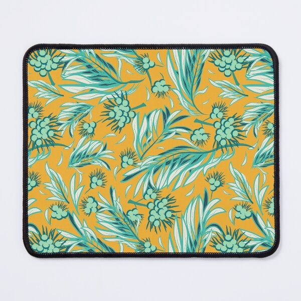 Item preview, Palm Branch, Emerald on yellow background designed and sold by Alex Blud.