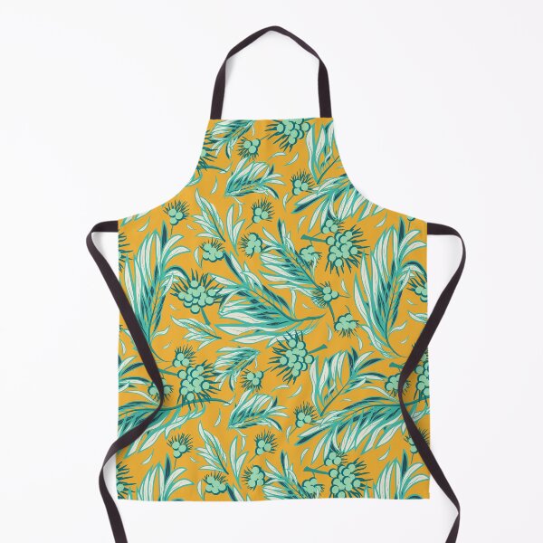 Item preview, Palm Branch, Emerald on yellow background designed and sold by Alex Blud.