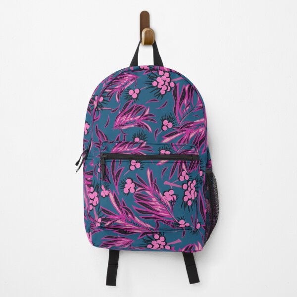 Item preview, Palm Branch, Pink on blue background designed and sold by Alex Blud.
