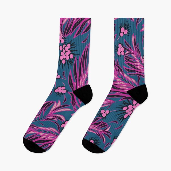 Item preview, Palm Branch, Pink on blue background designed and sold by Alex  Blud.