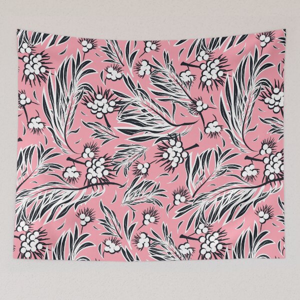 Item preview, Palm Branch, Black on pink background designed and sold by Alex  Blud.